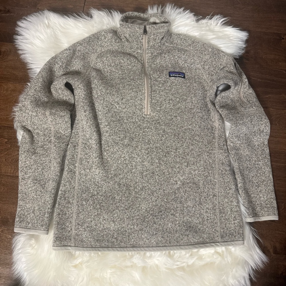 Patagonia Women's Better Sweater 1/4 Zip Fleece Pullover, Pelican, Size Small - Picture 2 of 8